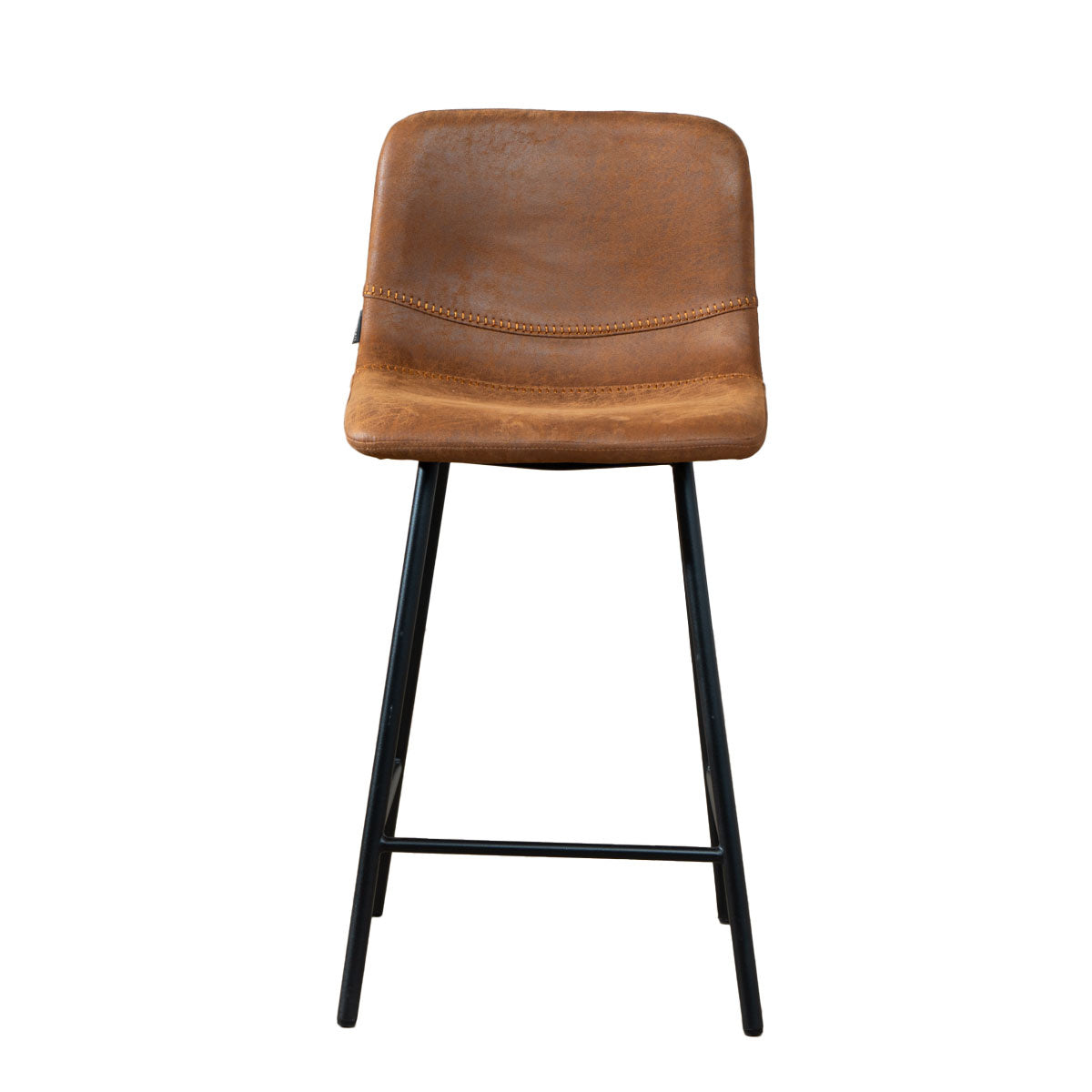 Bronx71 IndustriÃ«le barkruk Mikky cognac eco-leer 65-78 cm