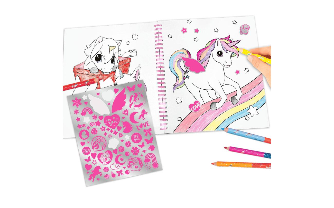 Ylvi en de Minimoomis kleurboek met eenhoorn pailletten