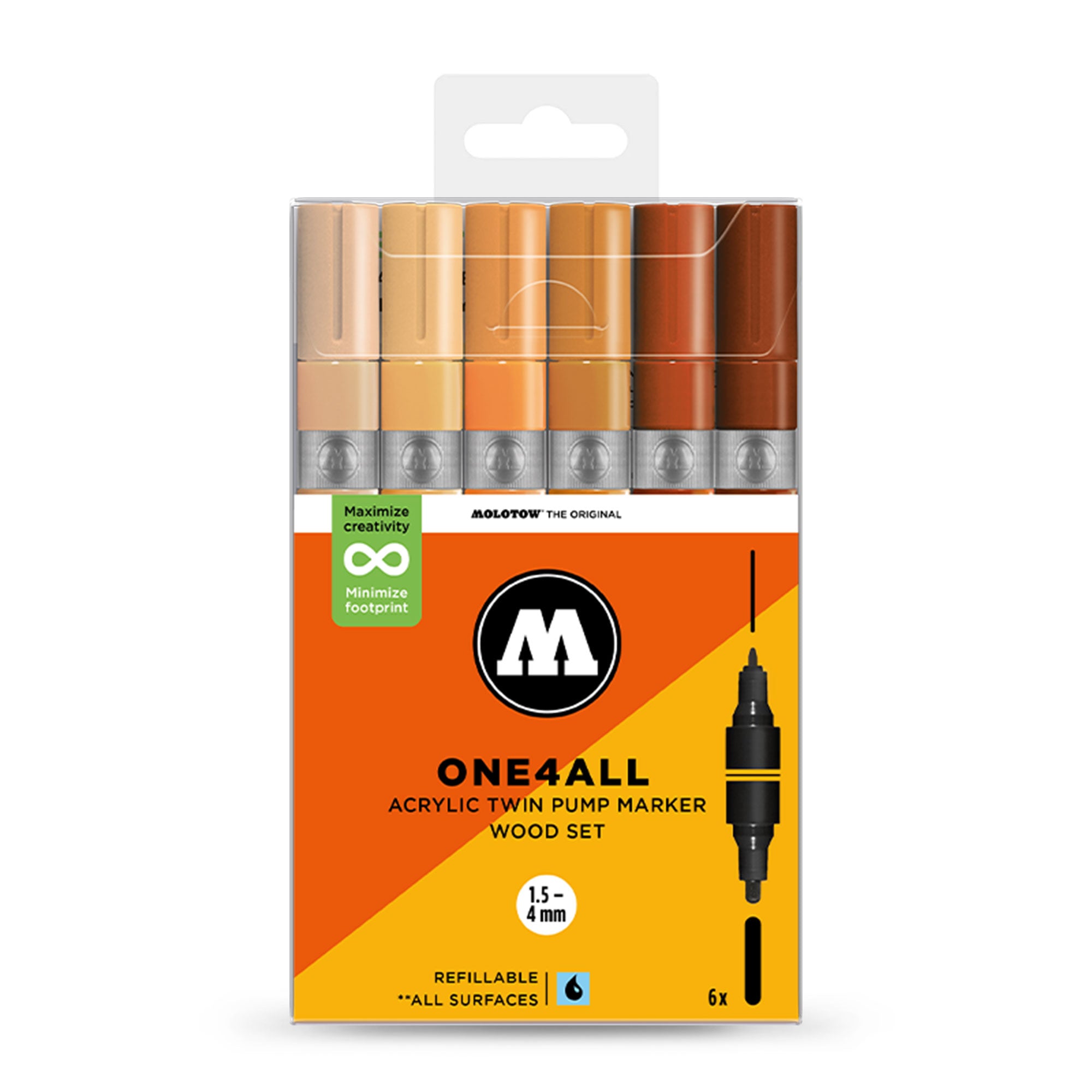 Molotow<br>ONE4ALL Acrylic Twin Wood Set