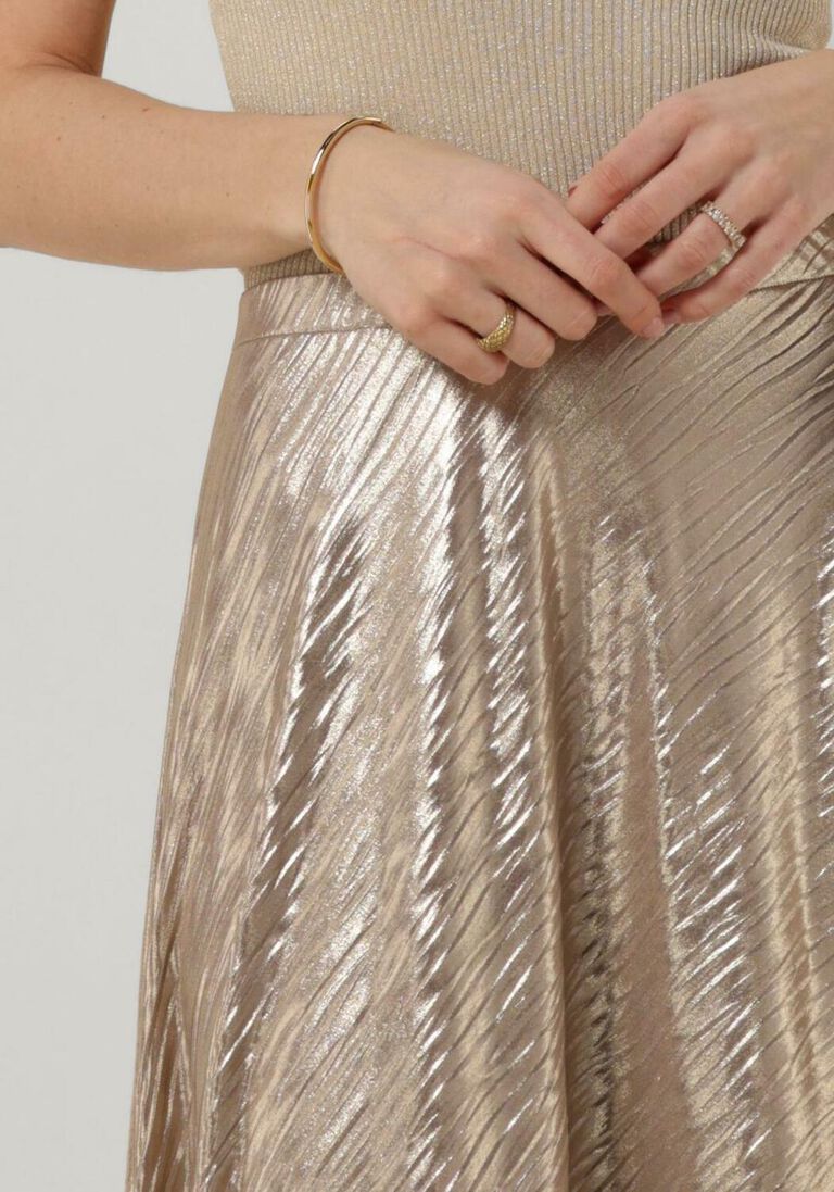ACCESS bronzen access maxirok textured metallic effect maxi skirt