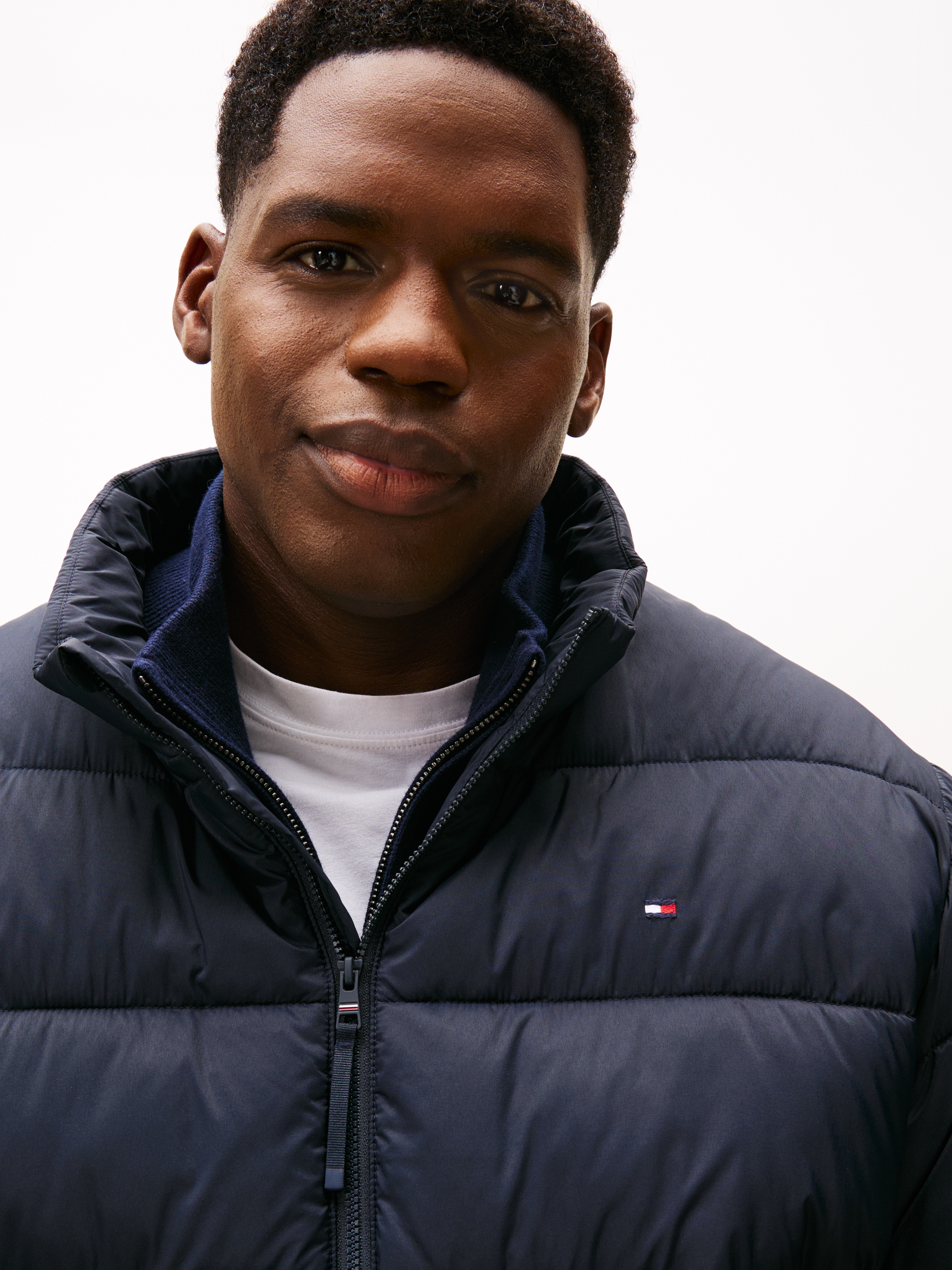 Tommy Hilfiger Big & Tall Steppjacke »STAND COLLAR JACKET« ohne Kapuze Winterjacke, Outdoorjacke, Steppjacke; Grosse Grössen