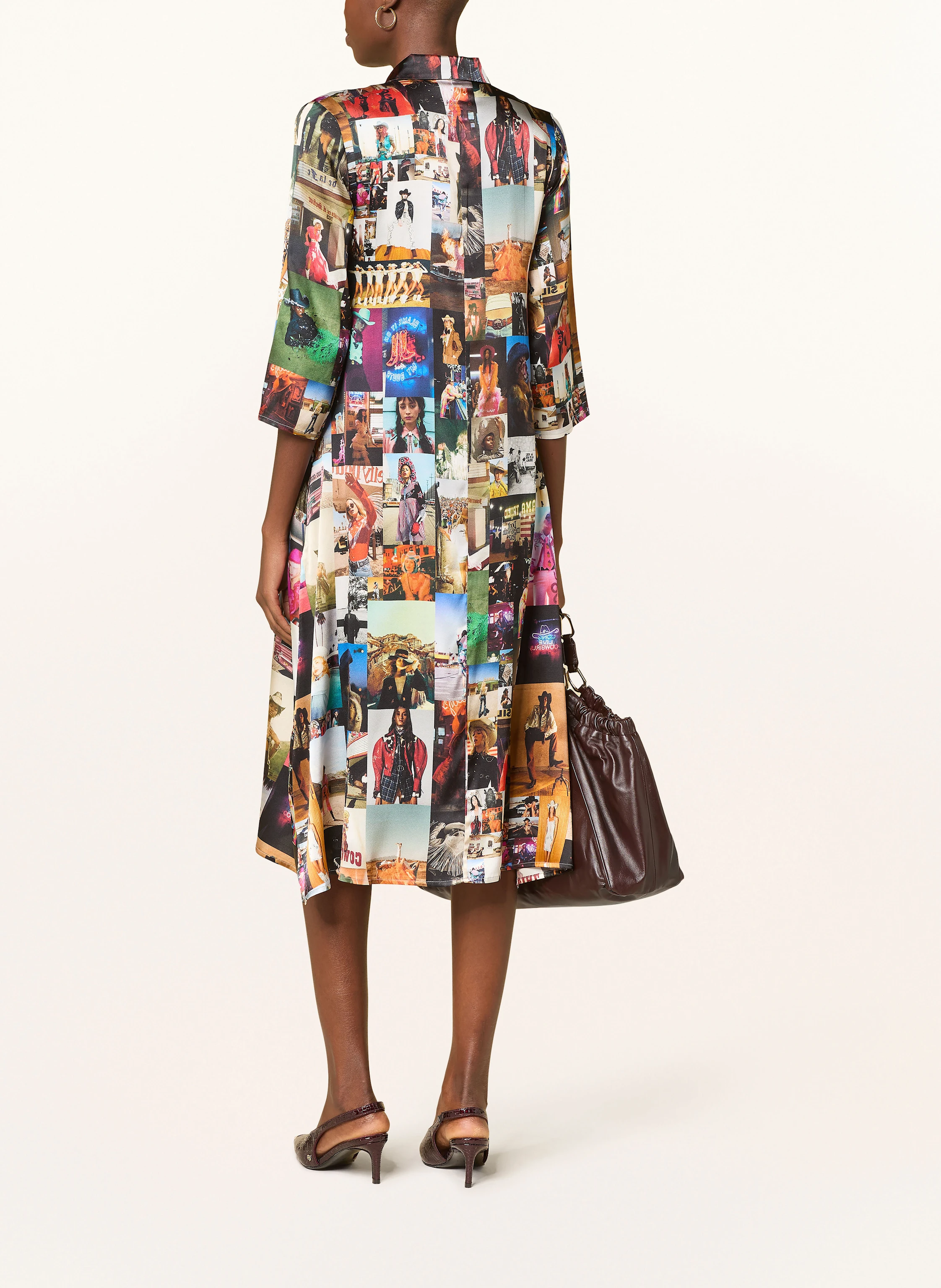 UNBREAK.IT Seidenkleid mit 3/4-Arm