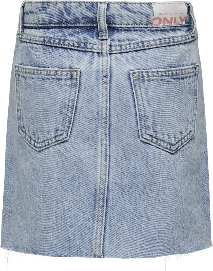 ONLY KOGFIA CUT DNM DEST RAW SKIRT AZG35 Light blue denim