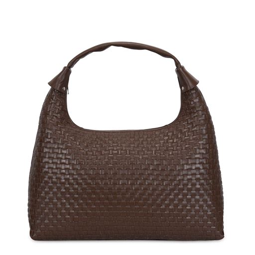 Núnoo Dandy Braided Mountain Maxi Skuldertaske, Dark Brown