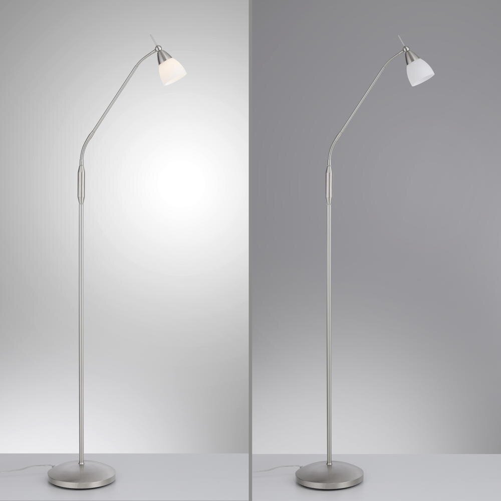 Pino LED vloerlamp in mat zilver, 2,6W, 265lm, G9