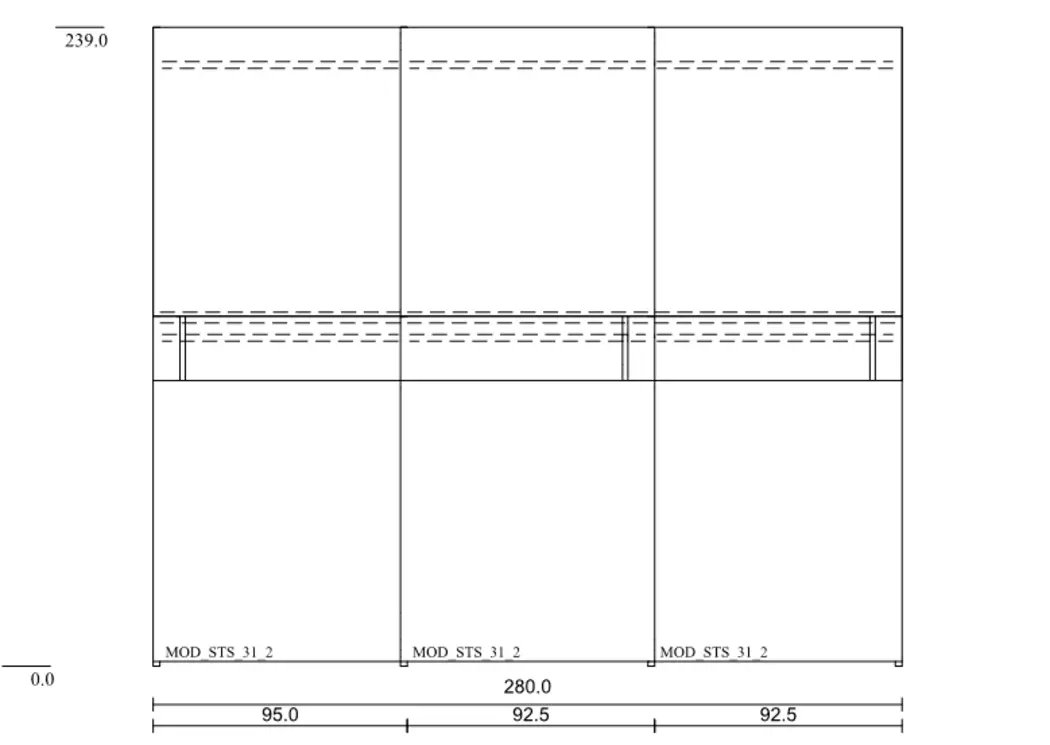 Schwebetürenschrank Terni 280 x 239 cm