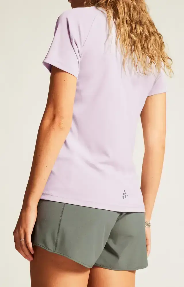 Craft CORE Unify Logo Hardloopshirt Korte Mouwen Lichtroze Dames