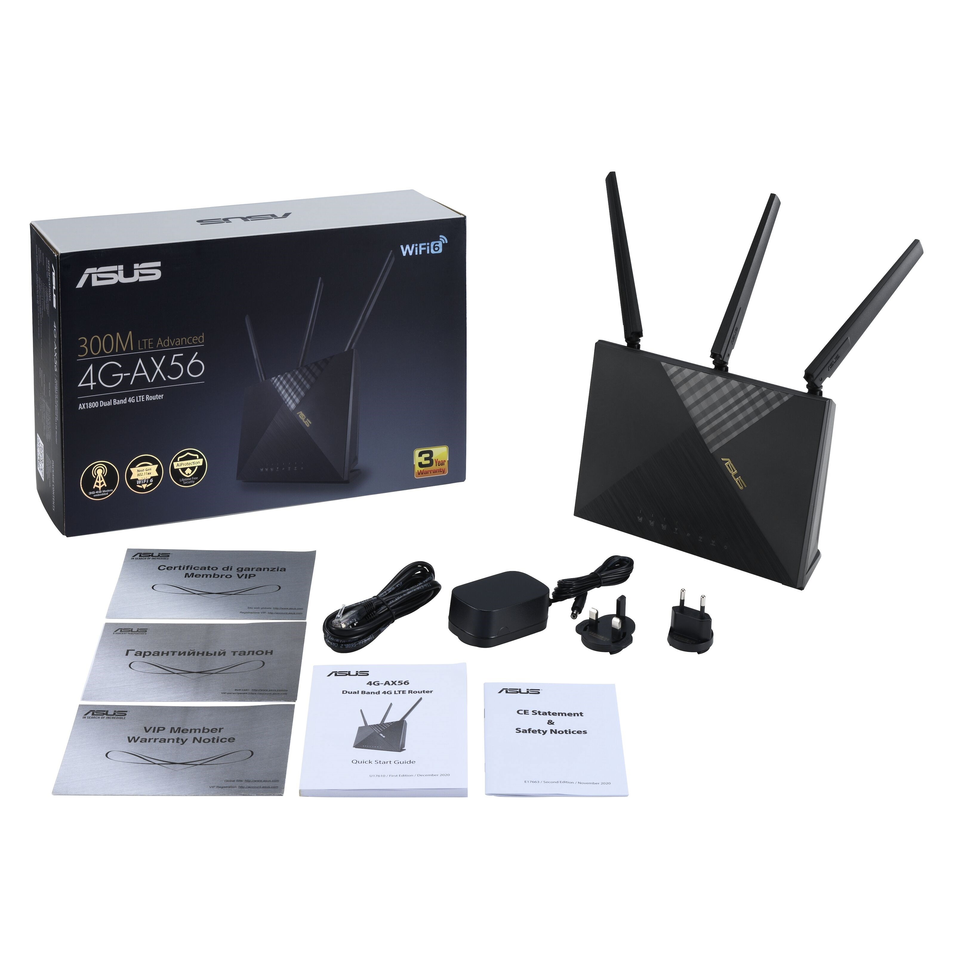 Asus AX56 4G+-ruter med modem AX1800