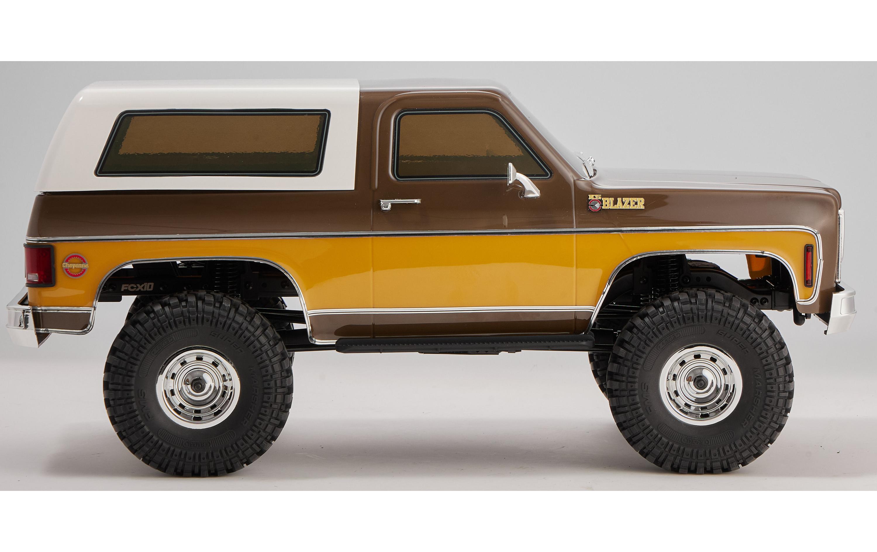 Scale Crawler FCX10 Chevrolet K5 Blazer Braun, ARTR, 1:10<br>Rock Crawler mit detaillierter Chevrolet Blazer Karosserie, 2-Gang Getriebe udn Differentialsperren