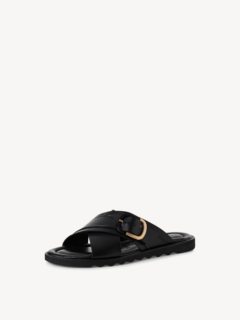 Leren Slipper - zwart