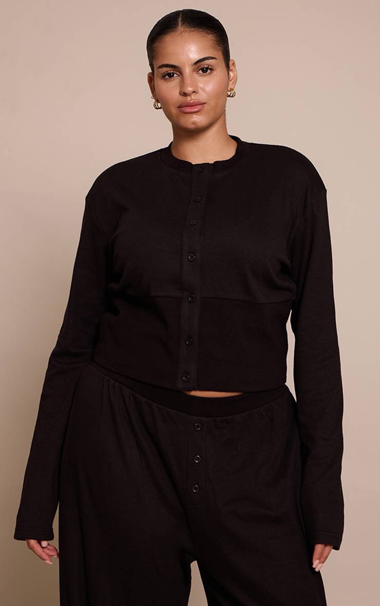 Noir Ensemble Haut Ultra Doux Plus Basic Co-ord