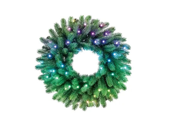 Pre-Lit Wreath 50 Rgb W Leds, 60 Cm Diameter