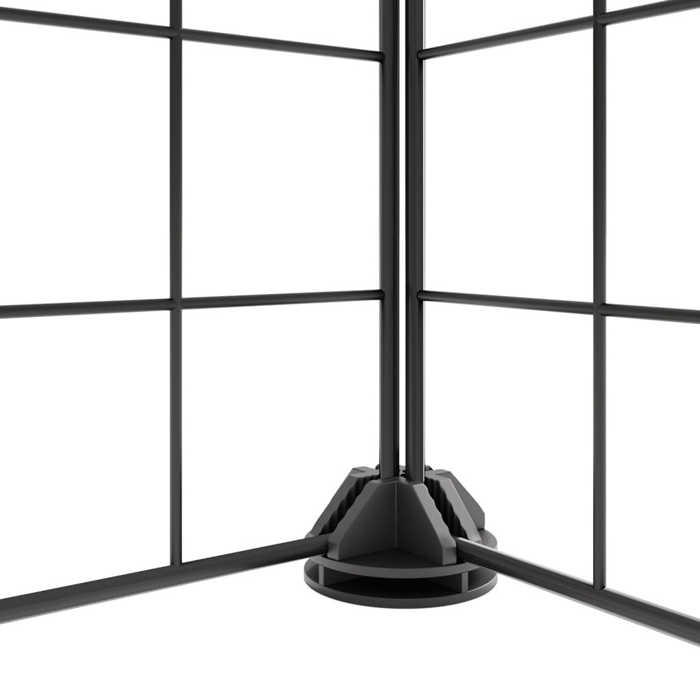 Cage animaux de compagnie à 36 panneaux et porte noir 35x35 cm