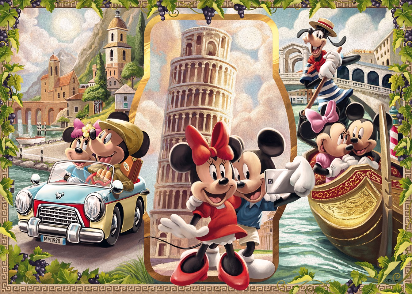 Ravensburger - Puslespil Disney Vacation Mickey & Minni 1000 brikker