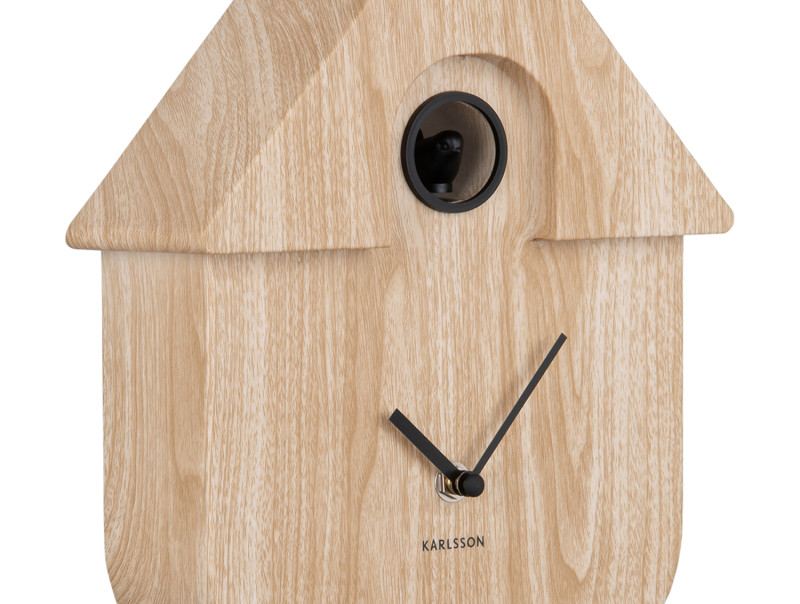Wall Clock Modern Cuckoo KA5768TB Turquoise blue
