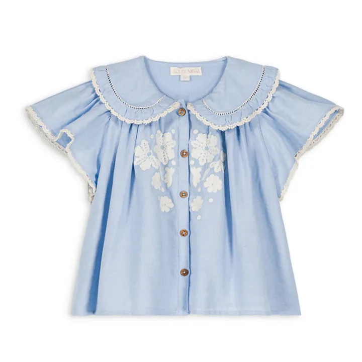 Louise Misha Blouse Malava Chambray | Bleu ciel