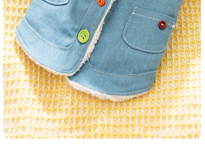 Cissilli - Geknoopt fleece gevoerd denim top voor huisdieren