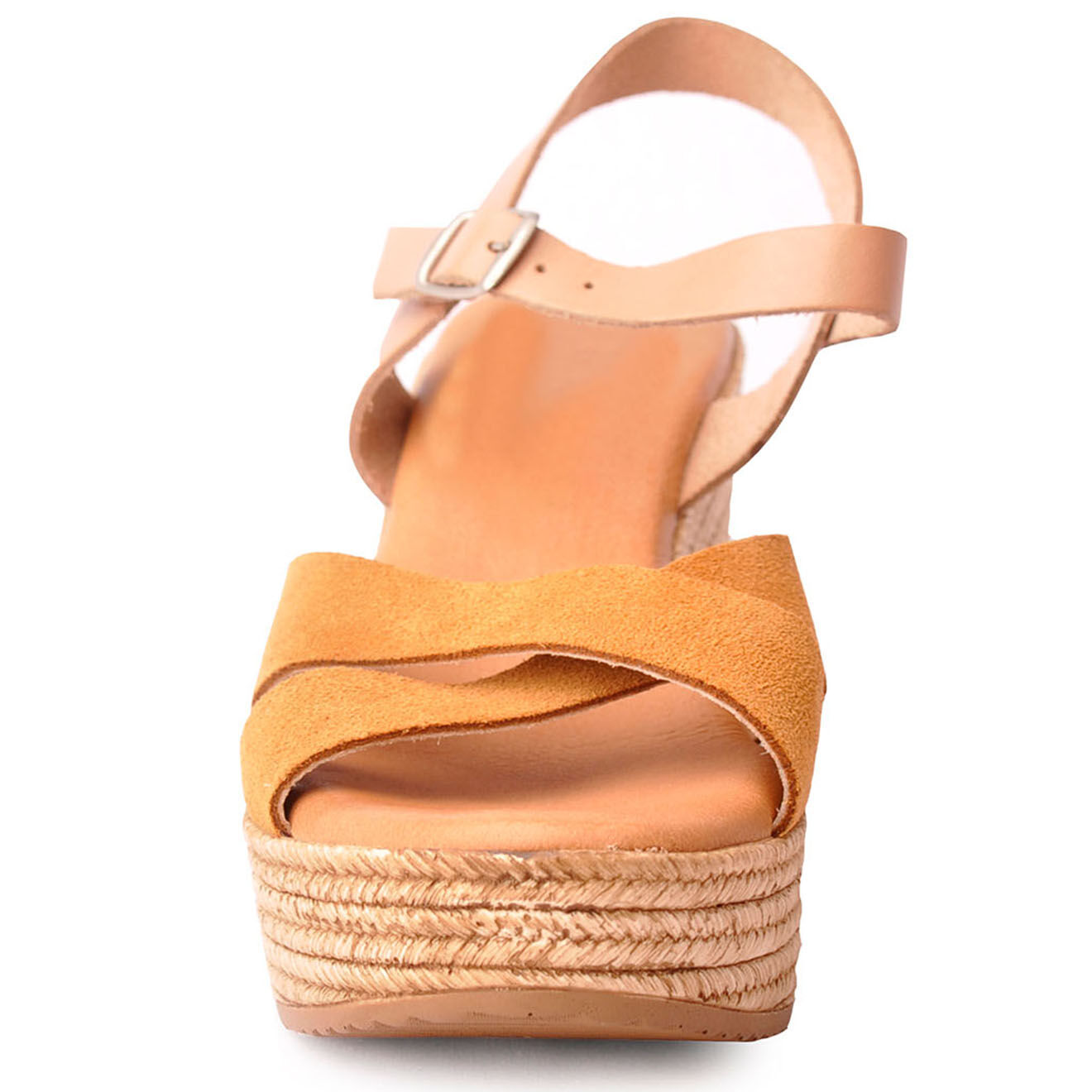 Sotoalto Sandales à Talons en Cuir Valeska camel/beige - Talon 9 cm