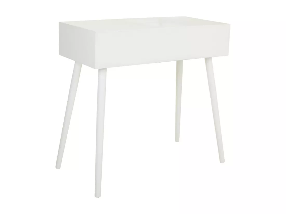 Console en bois et treillis blanc 80x42x79h