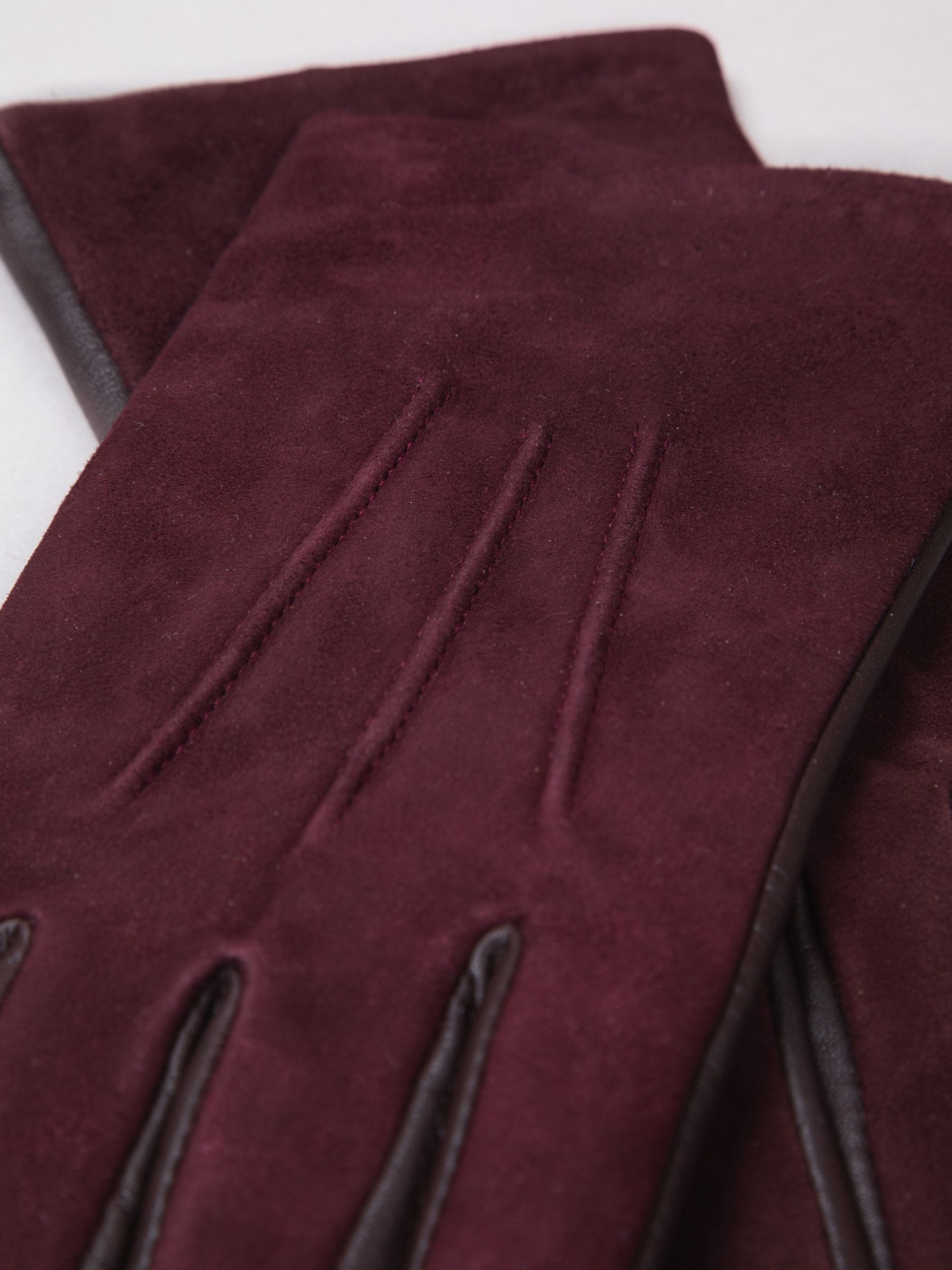 Paarsrood - Lakeland leren suède Hesket handschoenen