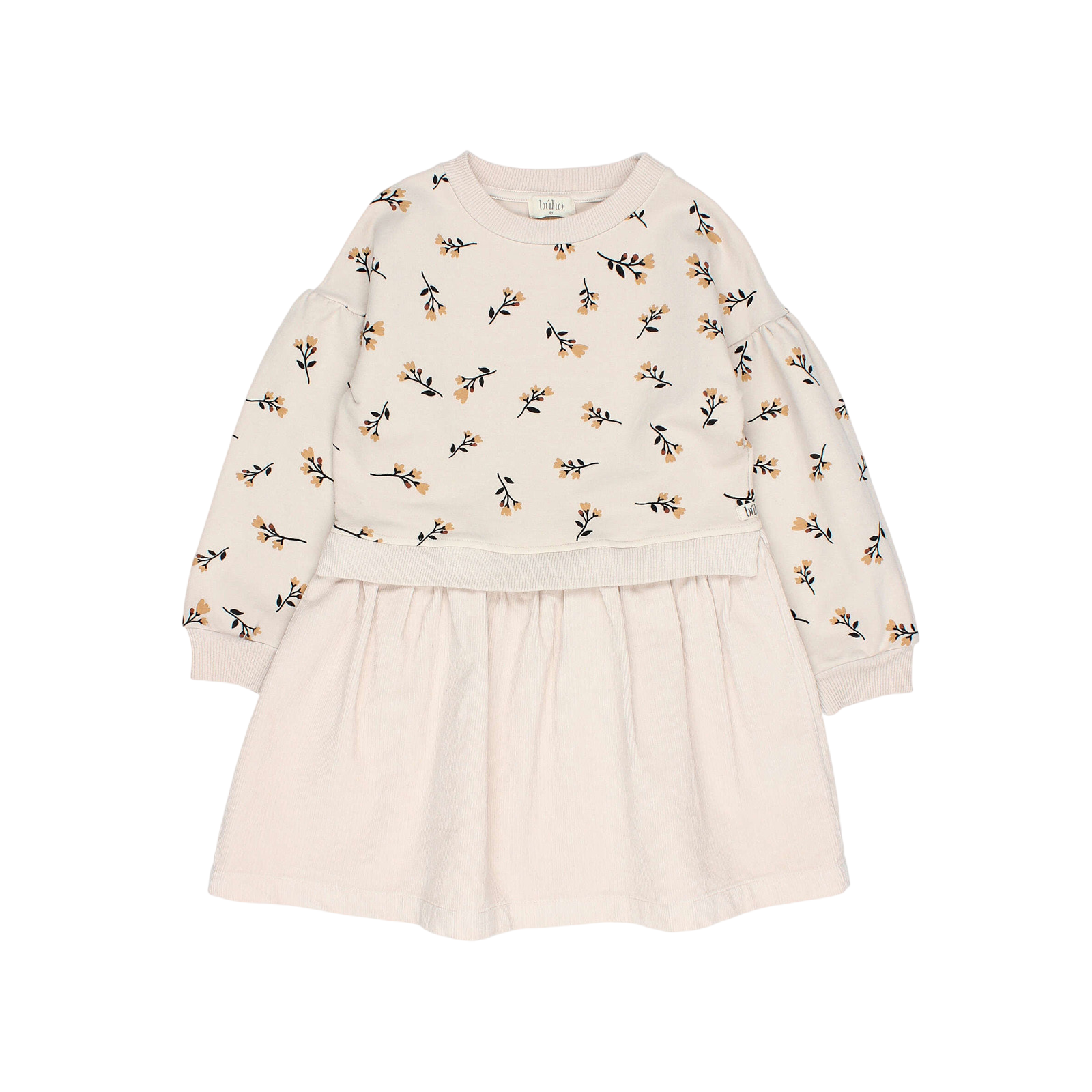 Kleid Folk Combi Sand