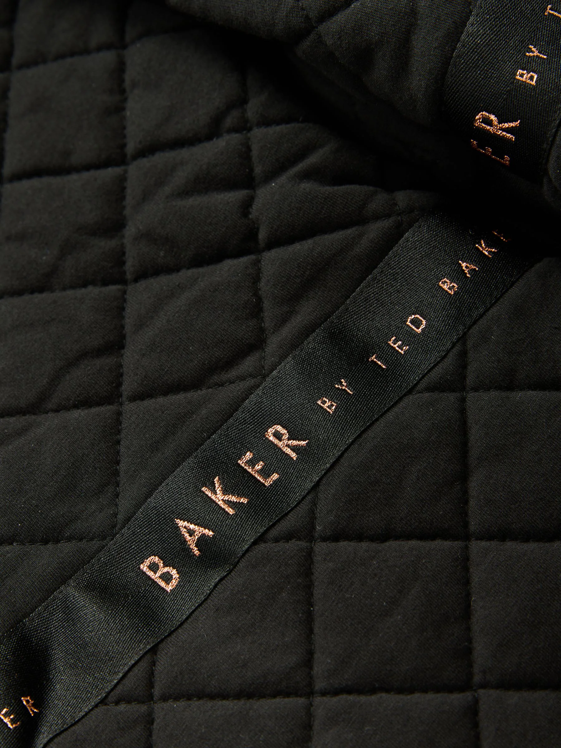Zwart - Baker by Ted Baker - Regenbestendige regenjas met strik en ruches