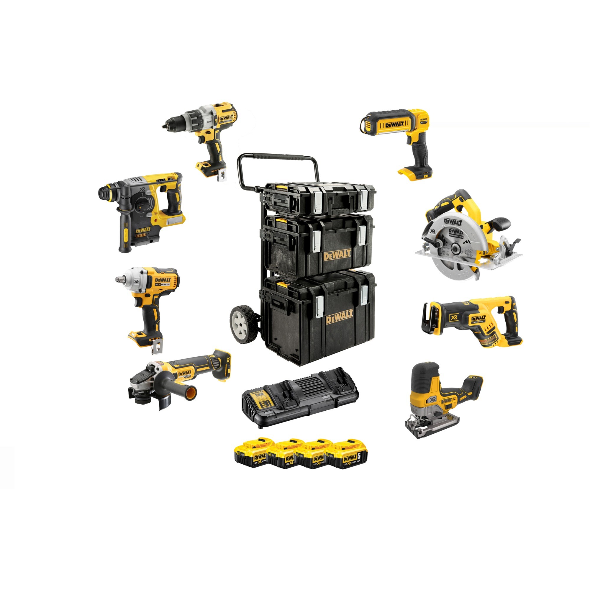 DeWalt Schlagbohrschrauber Akku Kombopack DCK856P4, 18Volt