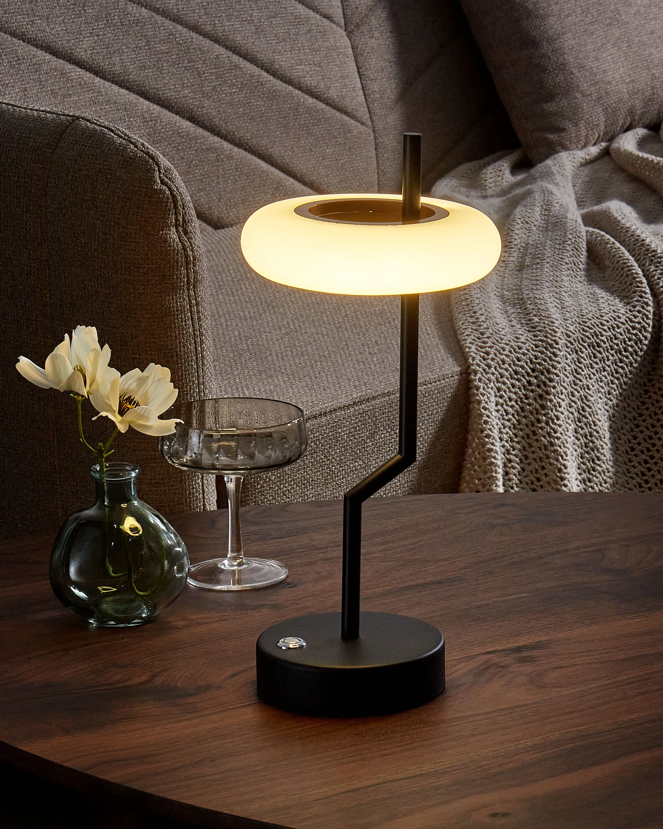 LED draadloze tafellamp ALVIELA met dimmer Metaal Zwart