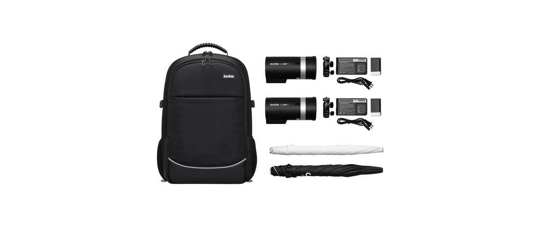 Blitzgerät AD300 Pro Kit<br>Mobiler Blitz mit 2x Lampen inkl. Rucksack