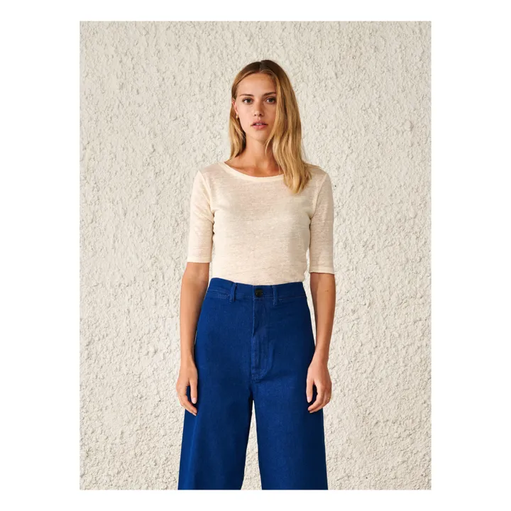 Bellerose T-shirt Seas Lin - Collection Femme  | Ecru