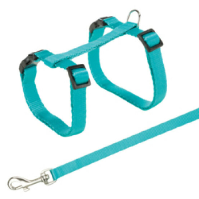 Harnais en nylon avec laisse Trixie pour chats Sans motifs