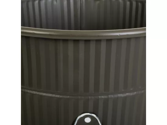 Vase en métal gris 25,5x40h