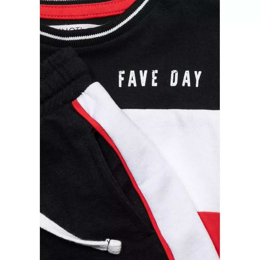 MINOTI T-Shirt und Shorts im Set SchwarzRot