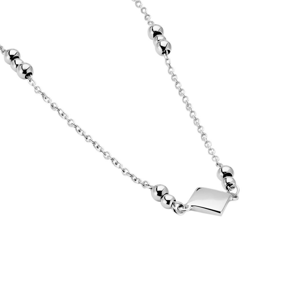 Collier Fancy Argent Blanc