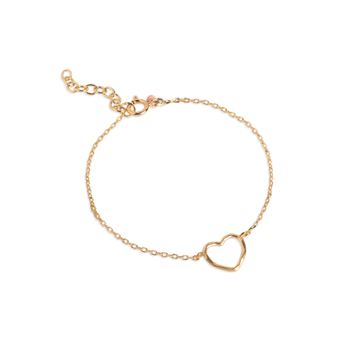 ENAMEL Copenhagen Heart Armbånd, Guld, 15 3 cm