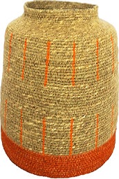 House of Nature opbergmand Castelo naturel / oranje D 27 H 25 cm
