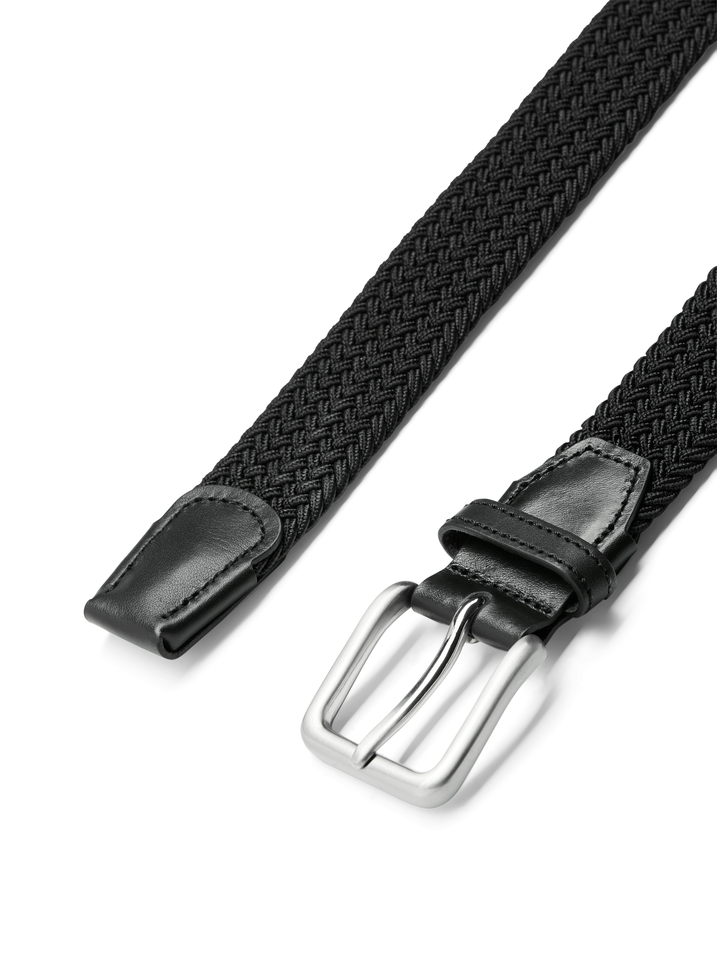 Jack & Jones Stretchgürtel »JACSPRING WOVEN BELT NOOS«, mit silberfarbener Schliesse