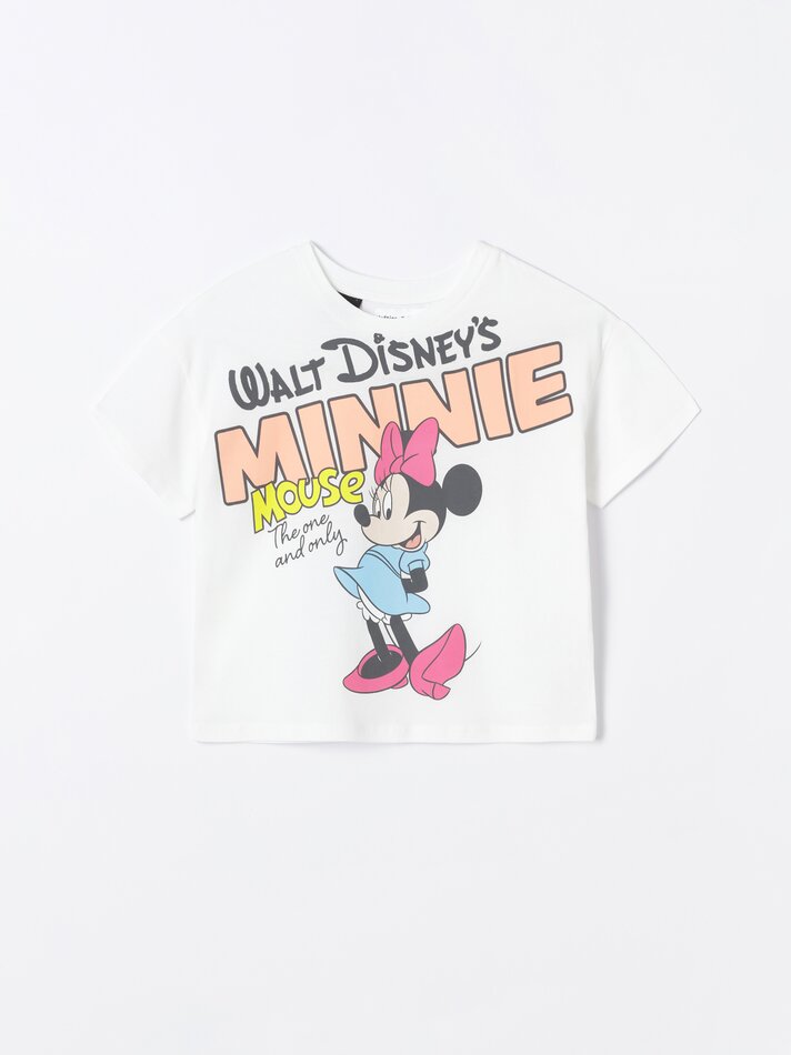 Camiseta com estampa da Minnie Mouse ©DS - Off White