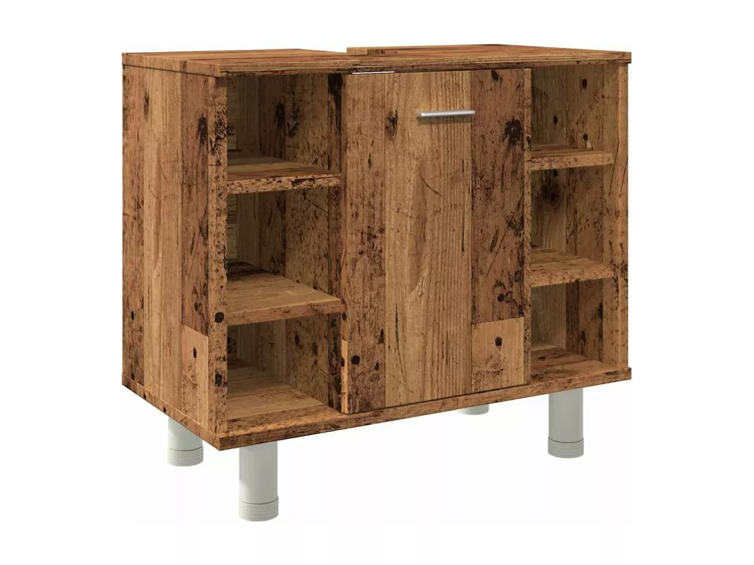 Armoire de salle de bain vieux bois 60x32x53,5 cm