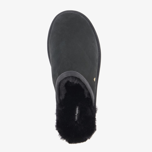 Hush Puppies gevoerde heren pantoffels zwart