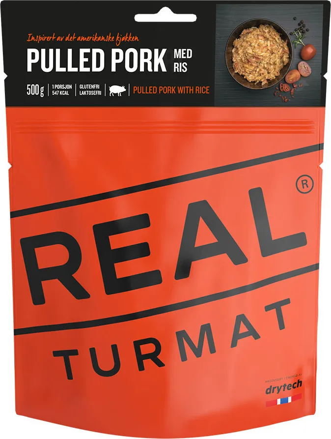 Real Turmat Pulled Pork Med Ris 500g