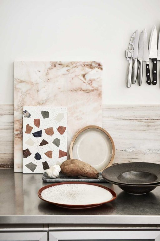 HKliving 70's Ceramic dinerbord Ø29 set van 2 mineral