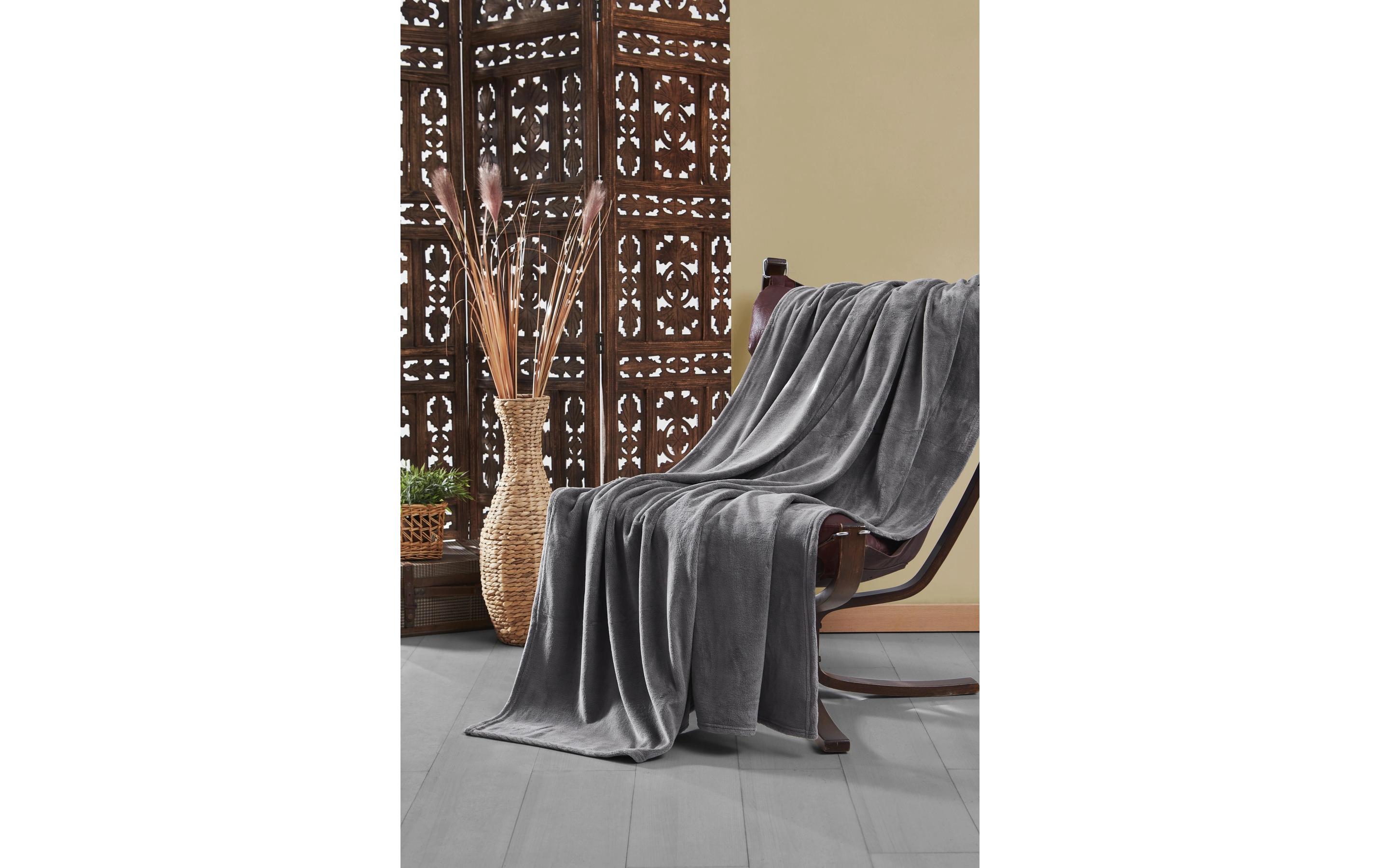 Decke Coral 200 x 240 cm, AnthrazitFleecedecke, 100% Polyester