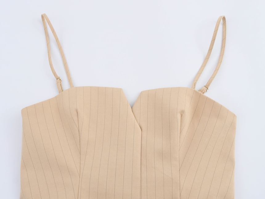 Cumulys - Effen cami-top / mini-kokerrok met middelhoge taille