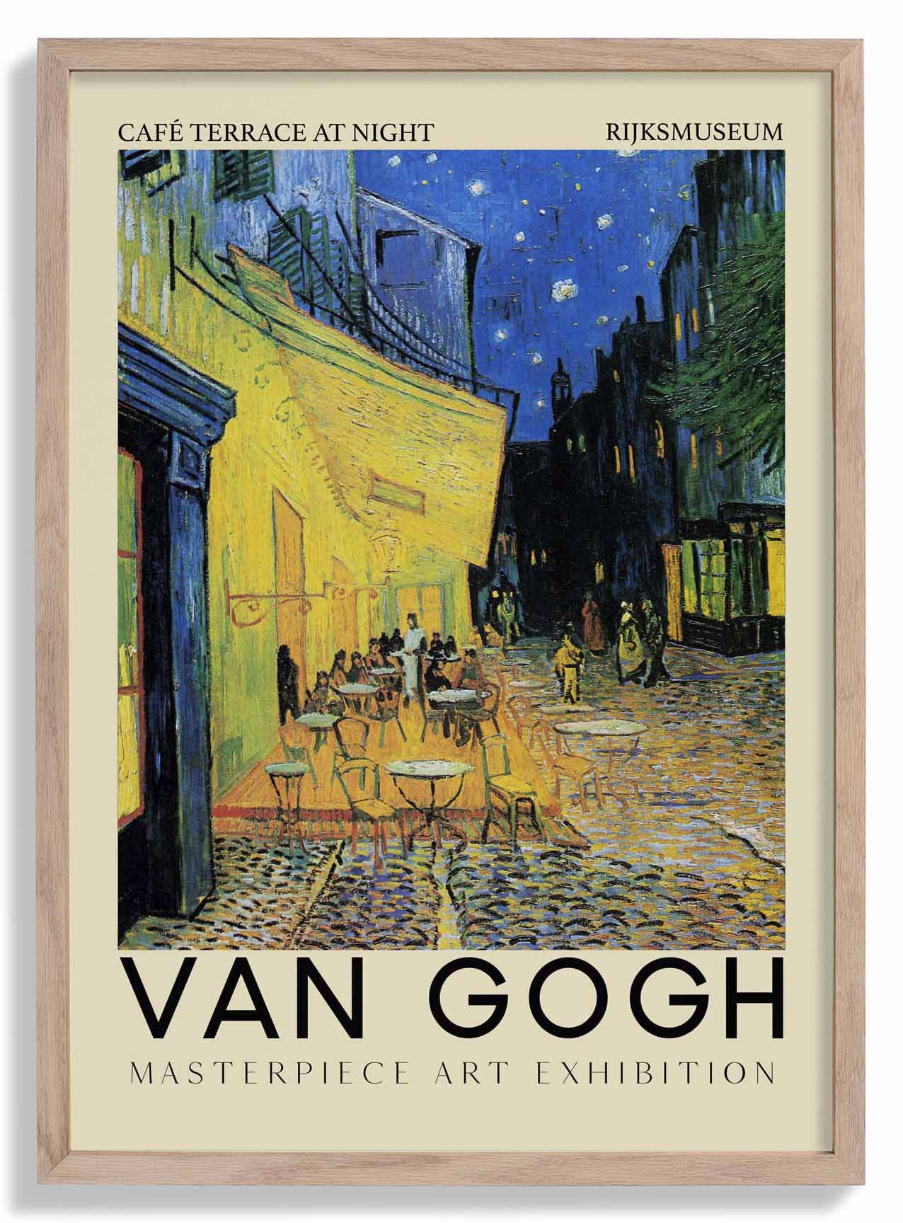 Caféterrasse bei Nacht Kunstausstellung von Van Gogh
