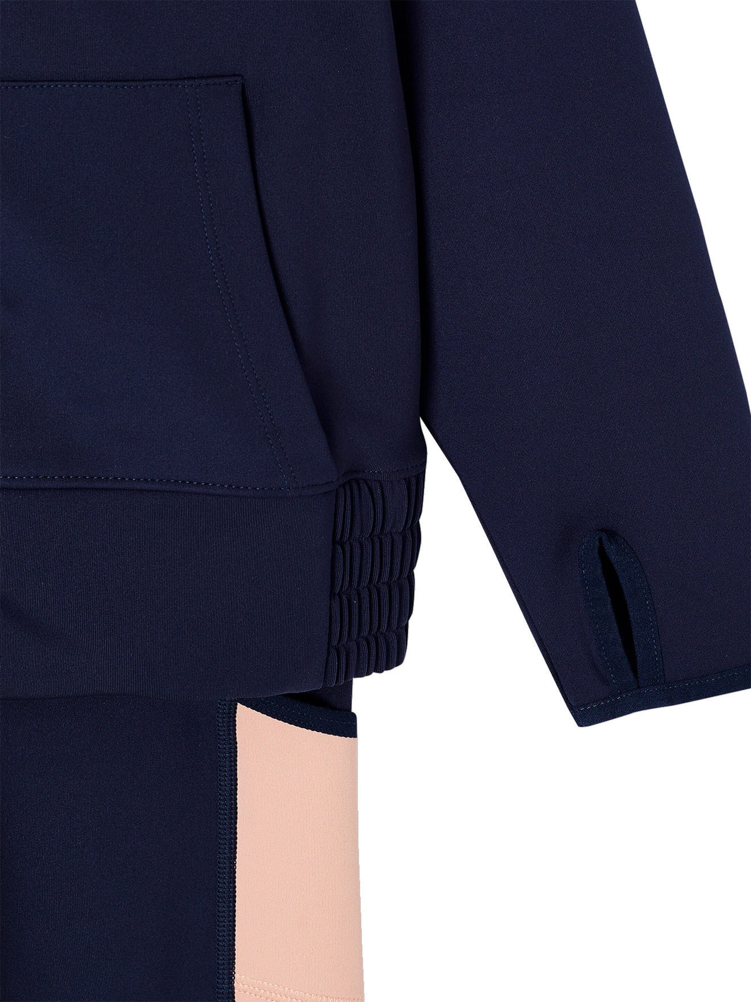 Vertbaudet Mädchen Sport-Set: Kapuzensweatjacke & Leggings aus Funktionsmaterial marine