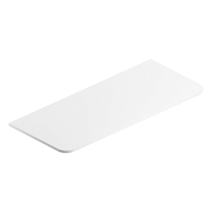Plan de toilette en mélaminé blanc mat Alba 119,5 cm
