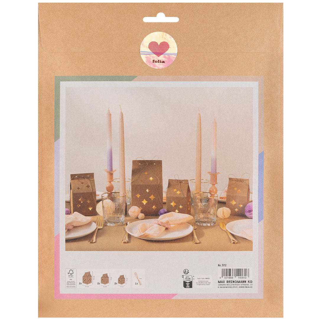 Folia cadeauzakjes star - 6st