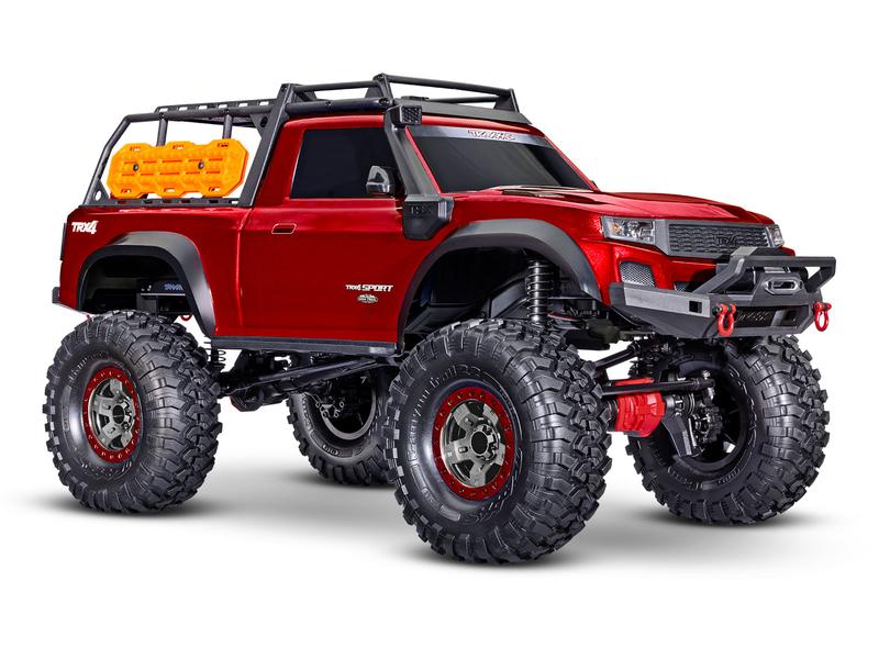 Traxxas Scale Crawler TRX-4 Sport High Trail Rot, ARTR 1:10 Rockcrawler mit Portalachsen und extra hoher Bodenfreiheit