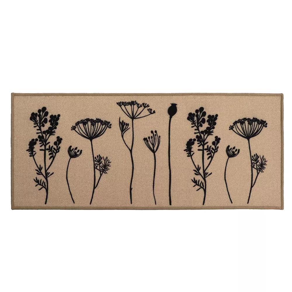 NO MARK Tapis Imprimé Beige Luance 50x120cm Herbier